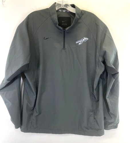 Nike 1/4 Zip Mens Sz Large Spear Embroidered Grey Golf Windbreaker (G7)NW/OTs - Picture 1 of 7