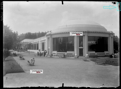 Vintage Black And White Photo Glass Plate Negative 13X18 CM Vittel Water Source