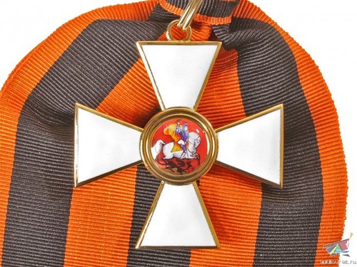 Cruz de la Orden de San Jorge 1a Clase en faja 19 - principios del siglo XX, Rusia Primera Guerra Mundial - Imagen 4 de 9