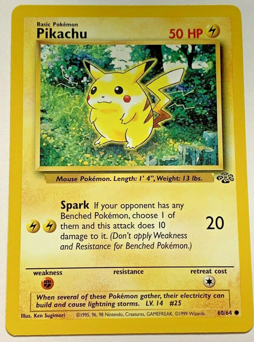 PIKACHU - Jungle Set - 60/64 - Common - Pokemon Card - Unlimited