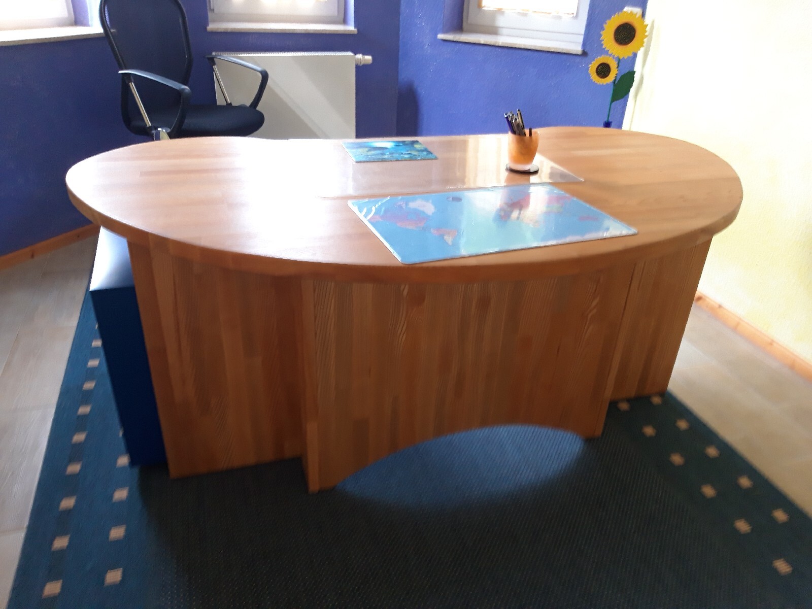 Schreibtisch Esche Vollholz wie neu, für Praxis und Privat