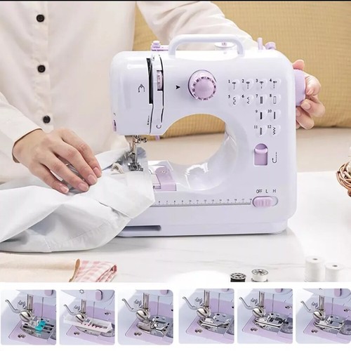 Portable Mini 12 Stitches Pedal Household Electric Sewing Machine for Beginner - Picture 12 of 21