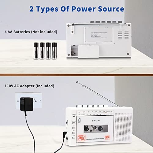 Portable Cassette Player Recorder Cassette To Mp3 Digital Converter Via Usb Or M - Picture 2 of 8