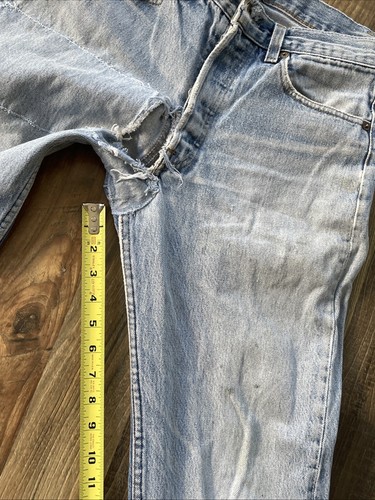 Levi's 501 Jeans Vintage 501-0115 blau tatsächliche Passform W29 L32 USA distressed **lesen - Bild 14 von 16