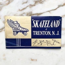 Vintage 1930s 40s 50s Skateland Trenton NJ Roller Skating Rink Label Sticker