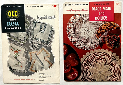 50's Place Mats Lacy Doilies New Old Favorites Tablecloth Crochet Patterns Books - Picture 2 of 23