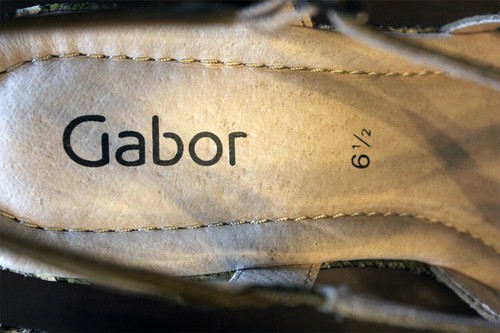 Gabor Keilsandalette Oliv (Lack) -Snake (Sohle)-wie neu- 39,5 - Bild 10 von 12