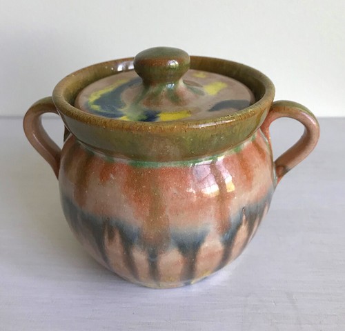 Artisan Pottery Glazed Set - Pitcher & Sugar Bowl, Seagrove Hand Thrown Pottery - Picture 4 of 12