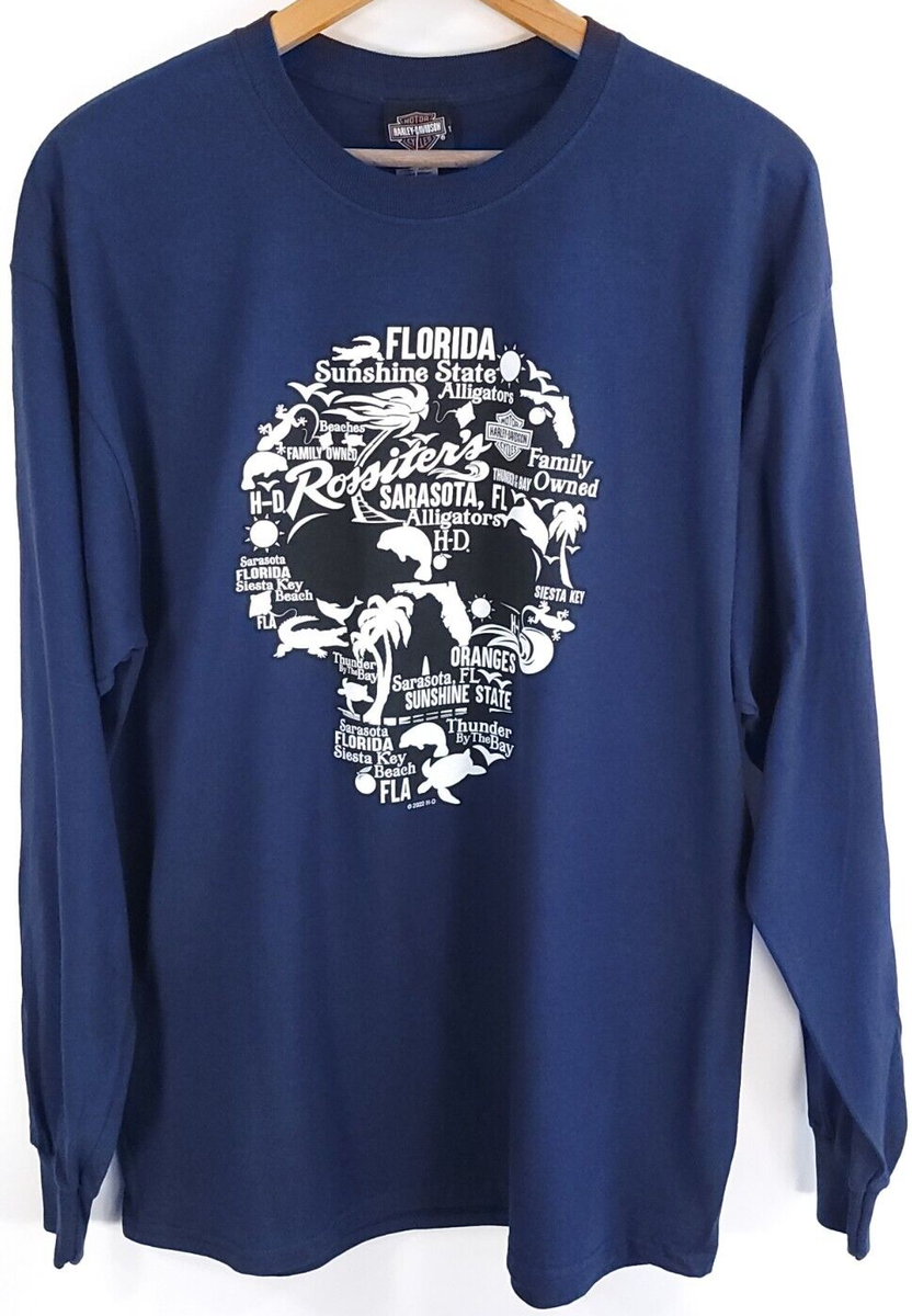 Harley Davidson Rossiter's Sarasota Graphic Skull T-Shirt