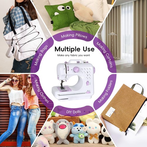 Sewing Machine for Beginners, Mini Sewing Machine Built-in 12 Stitches, 13 Re... - Picture 6 of 7