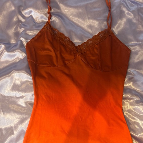 Red Orange ombré lace mini dress - Picture 4 of 4