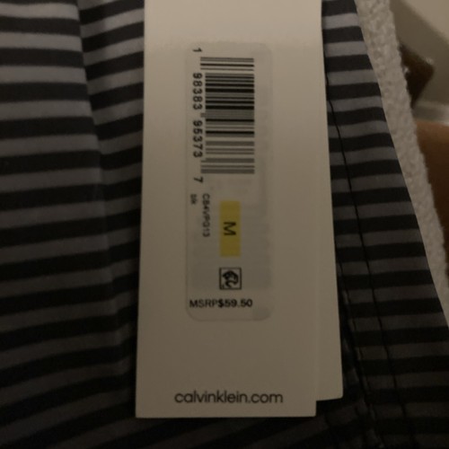 Calvin Klein Swim Logo Swim Trunks Mens Medium Black Gradient Stripe $59 NWT - Picture 3 of 3
