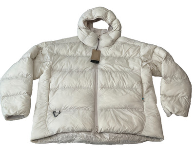 Nike Therma Fit Adv Puffer Coat Jacket Mens Size XL White Hooded Zip Pockets