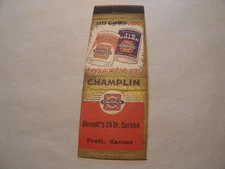 Champlin Motor Oil Pratt Kansas Vintage Advertising Matchbook