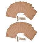 DIY Brown Paper Frames Set 20 Pieces with Clips and Jute Twine for Decoration