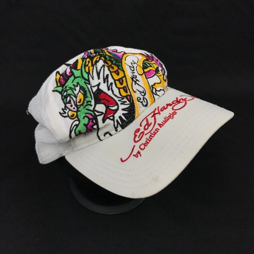 Unisex Ed Hardy Christian Audigier Cap White Trucker Baseball Hat Cap - Picture 5 of 9