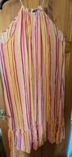 🌷 JDWILLAMS MAXI SUNDRESS UK PLUS SIZE 24 ORANGE MIX STRIPE  🌷