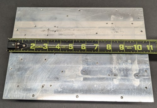 Big Aluminum Heatsink 10-13/16" x 7-3/4" x 2-3/4" 5lb 14oz With Mounting Holes - Picture 5 of 7