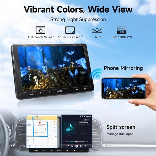 ATOTO 10IN A5L Autoradio 2DIN Android DAB+ GPS NAV Wireless Android Auto CarPlay - Bild 4 von 9