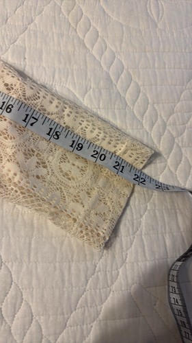 Alberto Makali Lace Open Cardigan. Asymmetrical Hemline. Size Medium - Picture 13 of 14
