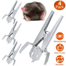 4-Pack Reusable Mole Traps with Scissors and Clamps Mole Killer