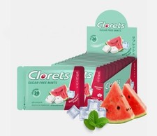 10x Clorets Sugar Free Mint Candy Watermelon Freeze Flavor Menthol Fresh Breath
