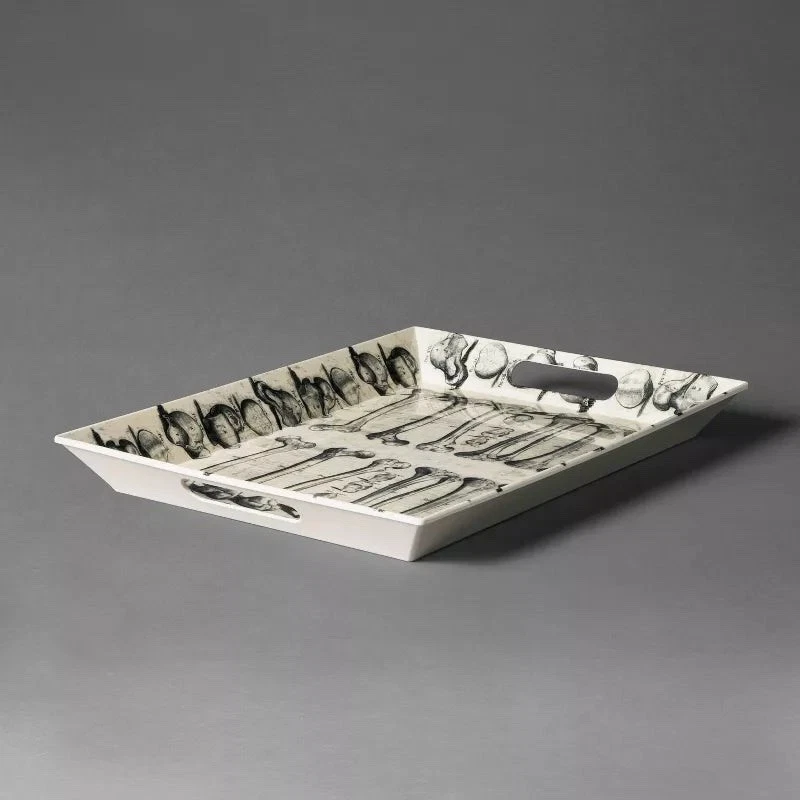 NEW John Derian Threshold Bone To Pick Melamine Halloween Serving Tray 19"x14" - Image 2 of 2