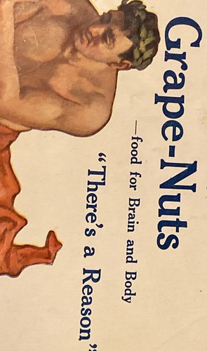 1917 - Traubennüsse Müsli & Bordenmilch farbige Werbung - 11"x 14" - sehr selten - Bild 3 von 8