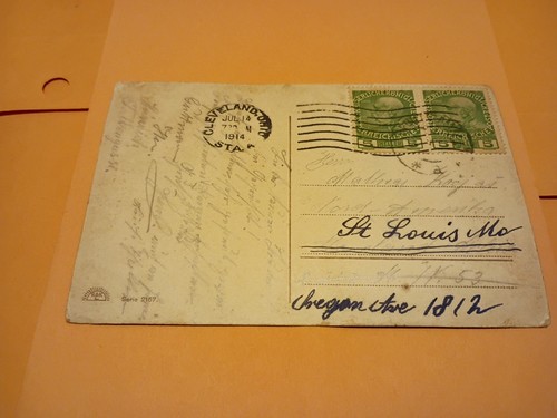1914 Postcard Prosit! 1908 Austria-Hungary Stamps - Picture 7 of 11