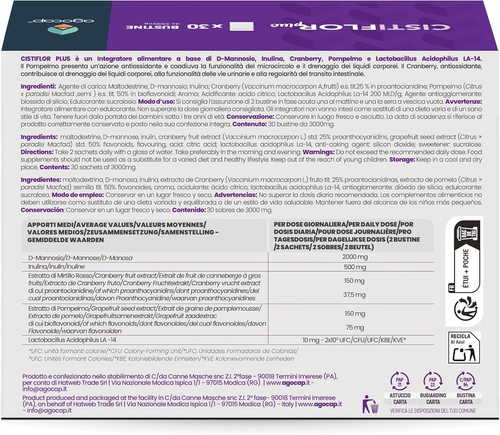 Cistiflor Plus, Mirtillo Rosso, Fermenti Lattici Probiotici, Inulina, Semi Di Po - Foto 6 di 12