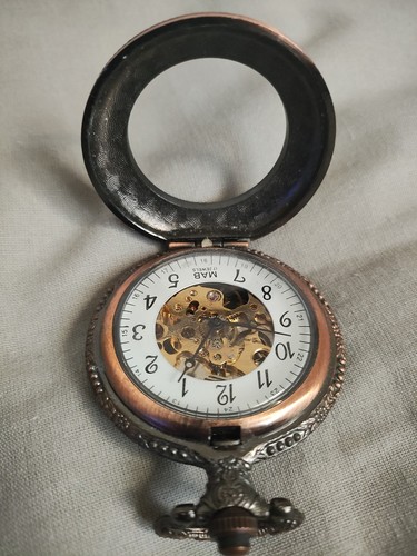 vitange mechanical bronze pocket watch MAB 17 jewels - Picture 5 of 11