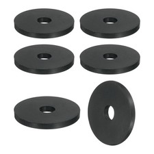 6Pcs Thick Rubber Spacer, 2 Inch OD x 1/2 Inch ID x 3/16 Inch Thickness