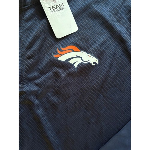 NWT Men's Denver Broncos NFL Team Apparel 1/4 Zip Pullover - Medium - Blue - Picture 4 of 4
