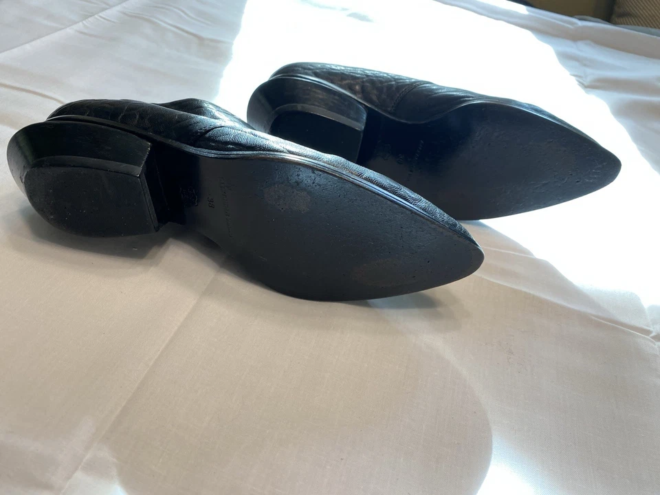 Mocassim Alexander Wang preto couro envernizado biqueira pontiaguda tamanho 39 - Imagem 4 de 4