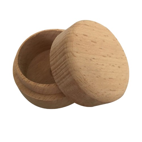 2 Stück Runde Schmuckschatulle Holzkiste Mini Aufbewahrungsbox Hochzeit - Bild 5 von 11