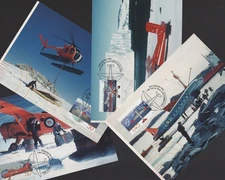 2005 AAT Australia Antarctic AVIATION Set of 4 Maxi Card