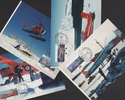 2005 AAT Australia Antarctic AVIATION Set of 4 Maxi Card