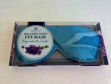 Aroma Home Satin Sleep Eye Mask Fragranced With Lavender Seeds, New In Box