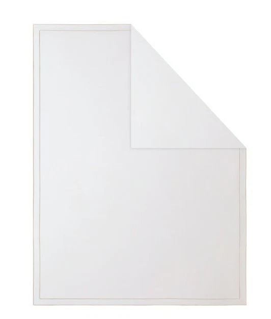 Anne De Solene "Louvre" KING Size Duvet Cover, White, Embroidered Trim, New! - Image 3 of 4