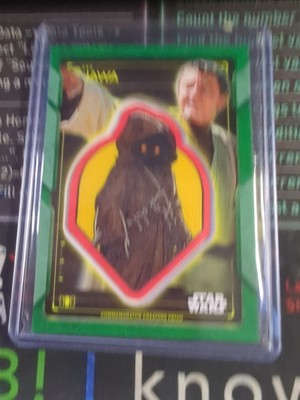 2020 Topps Star Wars Holocron Jawa Patch Green /99 P-C3J Commemorative Creature