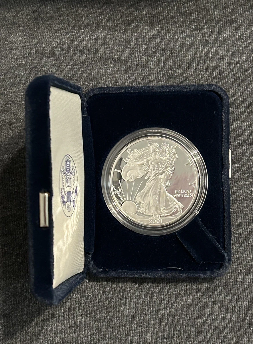 2001年 アメリカンイーグル$1銀貨 ケース入り American Eagle Ungraded 2001 Silver Bullion Coins for sale | eBay