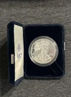 2001 W 1oz US American Silver Eagle $1 Dollar Proof Bullion Original Box /COA
