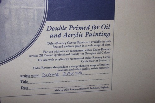 GERAHMTES 35 CM + 24 CM BOOT AUF FLUSS + WALD/BAUM ACRYLGEMÄLDE VON DIANE ZAKSS - Bild 14 von 15