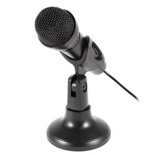 Black 3.5mm Plug Voice Commands Conference Room Network Microphone Stand w