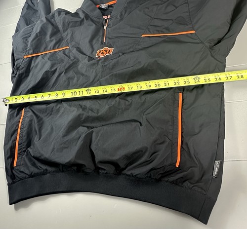 Nike Oklahoma State OSU Jacket Clima-Fit Mens XL Pullover 1/4 Zip Windbreaker - Picture 12 of 15