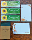 6-piece Set of Garden-themed Stationery – Notepads, Memo Pads and Stickers