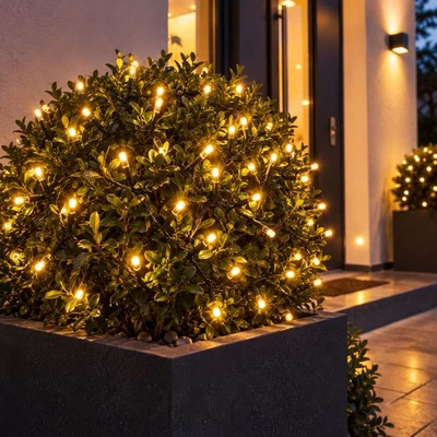 Cadena de luces LED interiores y exteriores de 80 cable blanco cálido verde o... - Imagen 1 de 4