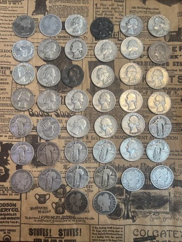 Lot 44 Silver Quarters Circulated US Coin 90% Bullion Invest