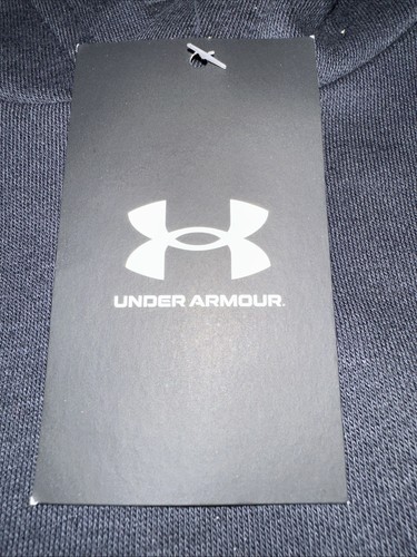 NEW Men's Under Armour Rival Fleece Hoodie Black Large - Picture 11 of 12