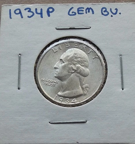 1934 P Washington Quarter - Gem BU -  90% Silver beauty